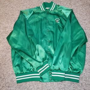 Vintage New York Jets Green Satin Bomber Jacket XXL *SOME FLAWS*